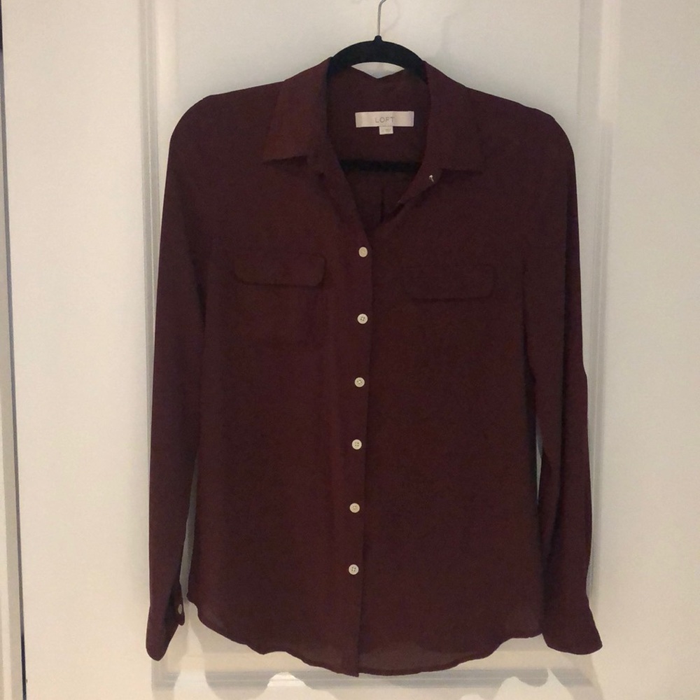 The Loft button down blouse. Barely Worn!